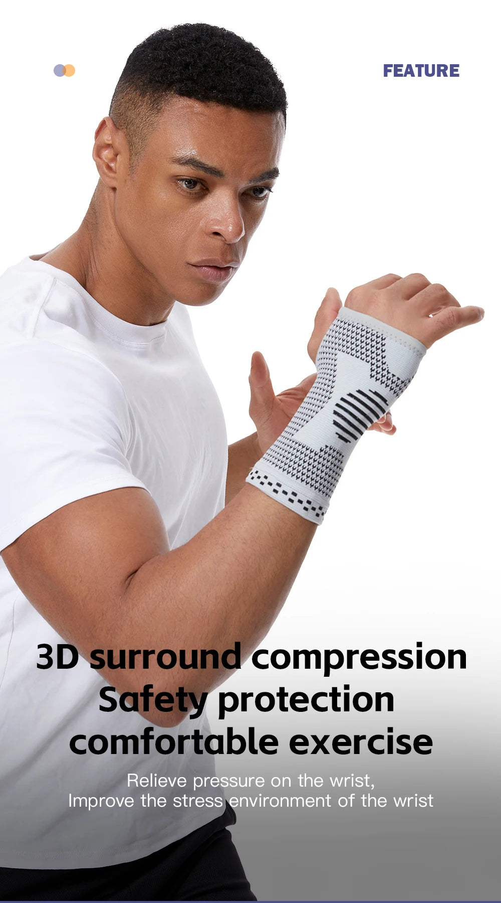 Adjustable Gym Wristband & Palm Guard — Sports Wrist Support Brace with Compression Gloves for Carpal Tunnel