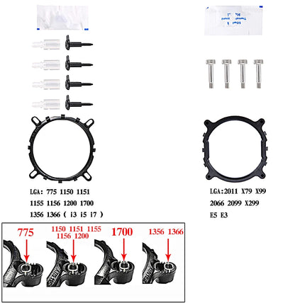 CPU Cooling Fan with Air-Cooled Radiator – Compatible with LGA2011, 115x, 1200, 1700 & AMD