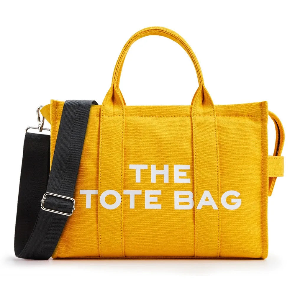THE TOTE BAG — Designer Fashion Canvas Handbag for Women, Adjustable Shoulder & Crossbody Strap, Large Capacity