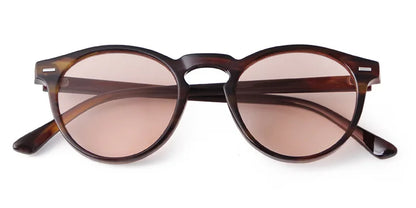 Vintage Round Sunglasses – 2024 Fashion Design for Men & Women, Retro Rivet Yellow & Blue Lens, Square Sun Glasses