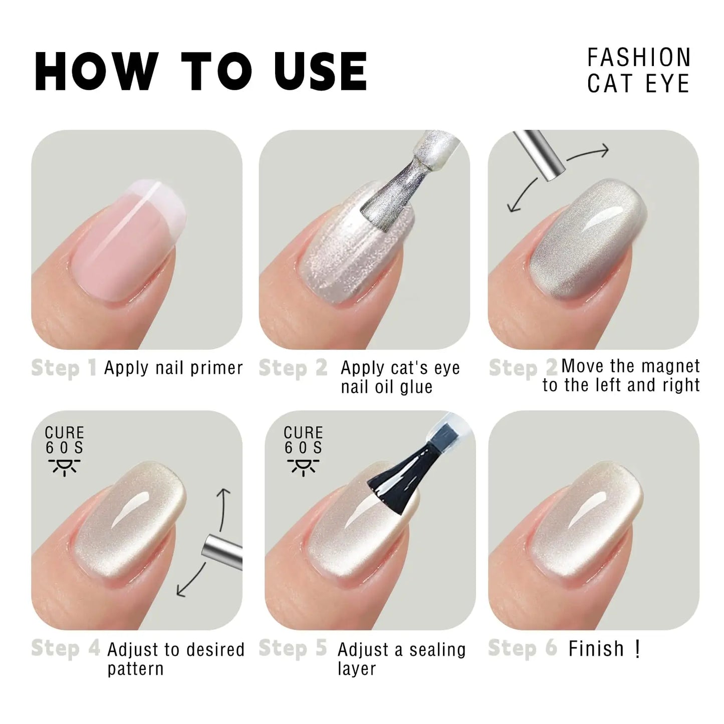 Nail Art Magnetic Pen – 3D Cat Eye Design, Dual-Ended Magnet Wand for Gel Polish, Magic Manicure Tool for DIY & Salon