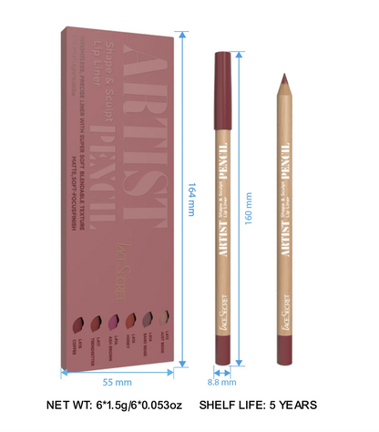 Face Secret Artist Shape Sculpt Lip Liner Set – Weightless, Precise, Super Soft & Blendable Matte Texture