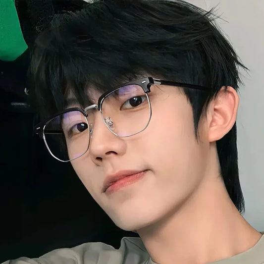 Vintage Photochromic Anti-Radiation Eyeglasses for Men & Women – Fashion Eyebrow Frame Glasses