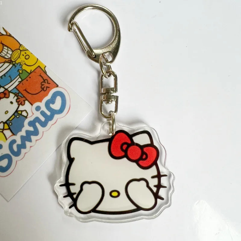 Sanrio Hello Kitty Keychain – Cute Anime Cartoon Action Figure for Bags, Cars, Keys & Kids’ Birthday Gifts