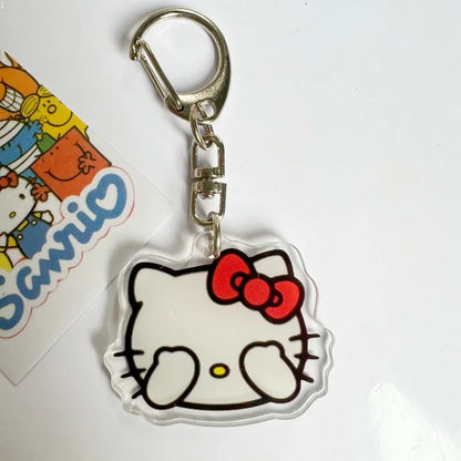 Sanrio Hello Kitty Keychain – Cute Anime Cartoon Action Figure for Bags, Cars, Keys & Kids’ Birthday Gifts