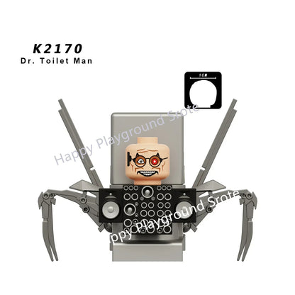 KDL Skibidi Toilet Man Anime Block Figures – TVMan, Titan, Cameraman & Speakerman Model Toy Gift for Kids