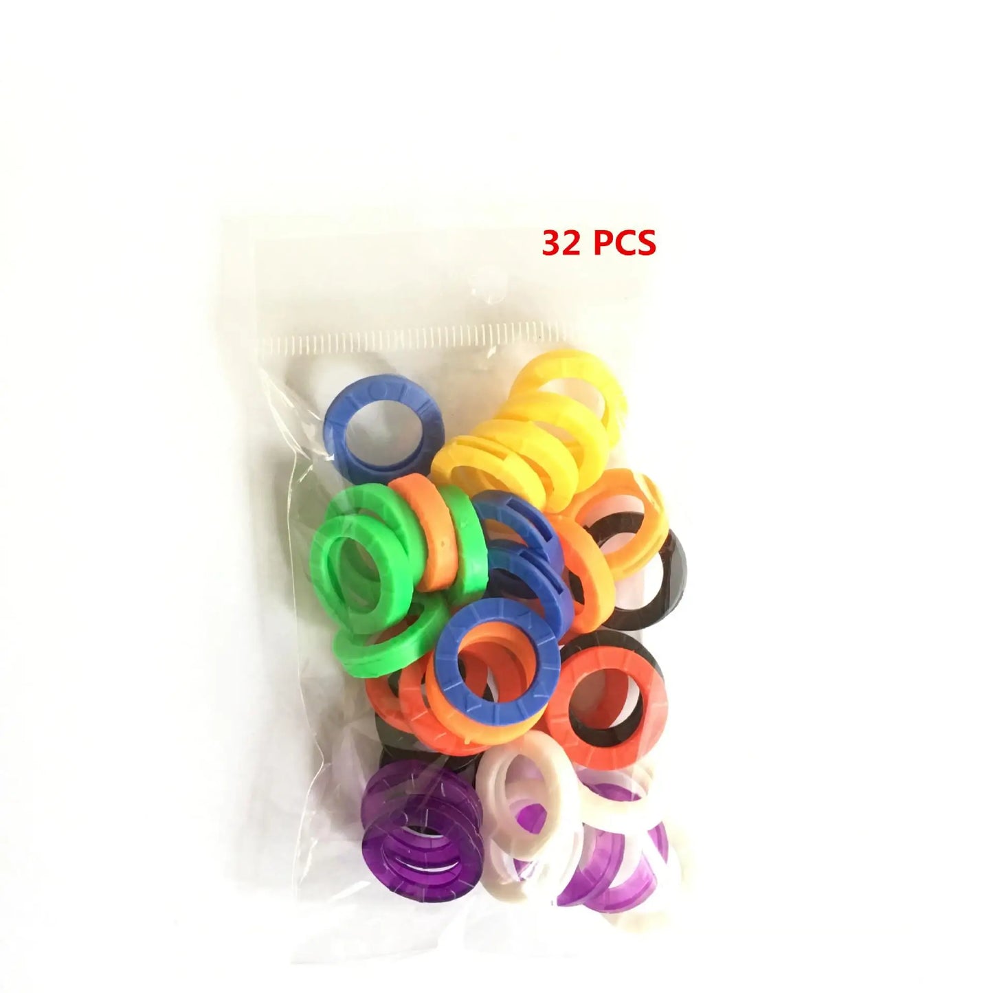 Silicone Color Key Sleeves Set - Soft Elastic Key Ring Covers for Easy Key Identification & Organization