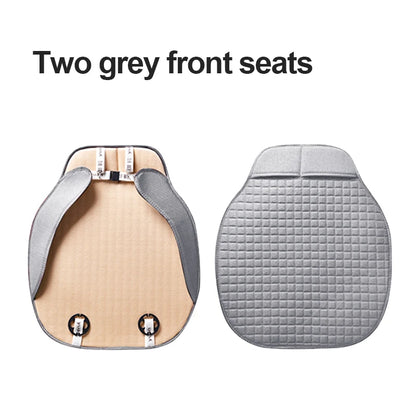 Flax Linen Car Seat Cover - Four-Season Breathable Front & Rear Seat Protector