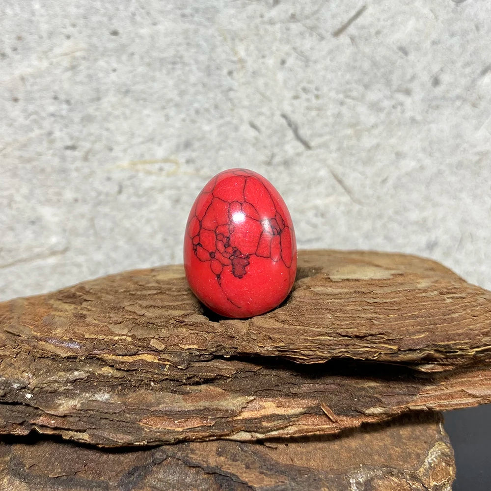 EG1-7 Mini Natural Stone Egg - Polished Meditation Fidget Stone for Stress Relief, Desk Decor, and Gifts