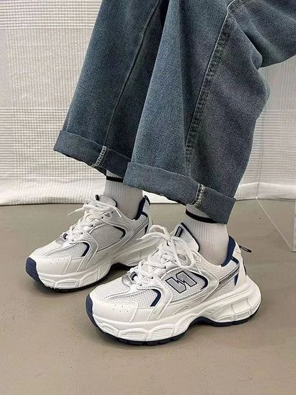 Women's Luxury Thick Sole Sneakers – Breathable Mesh Casual Fashion Trainers