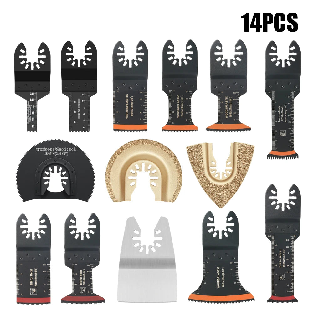 Tooth Oscillating Saw Blade Kit - 10-39PCS Carbide Multitool Blades for Wood PVC & Metal Cutting