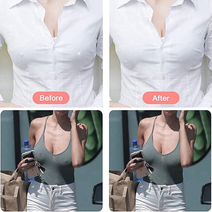 Women’s Push-Up Adhesive Bra – Strapless Silicone Bra, Reusable Breast Lift Tape & Nipple Covers