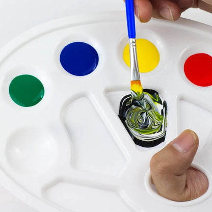 Reusable Plastic Painting Palette – Easy-Clean Paint Tray Art Supply for Acrylic & Watercolor, Ideal for School & Office Artists