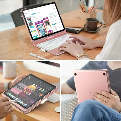 New Magic Keyboard Case for iPad — 360° Flip Backlit Keyboard for iPad 11th Gen A16, iPad Air 11/13-inch M3 2025