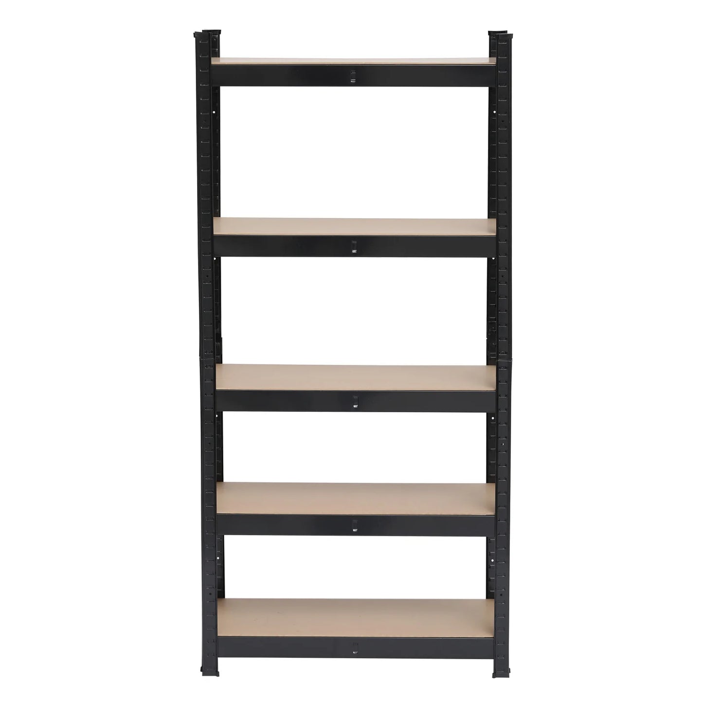 5-Tier Heavy Duty Metal Shelving Rack – Black Garage Storage Shelf Unit