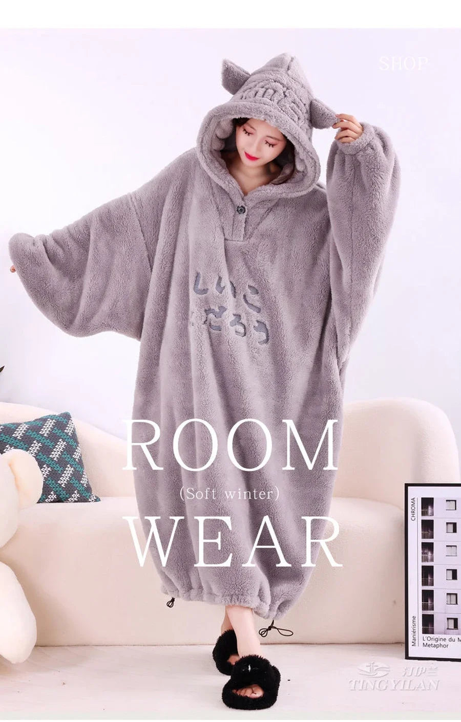 WASART Winter Hooded Fleece Blanket – Ultra Plush Oversized Sweater Blanket with Sleeves, Warm Flannel for Outdoor Use