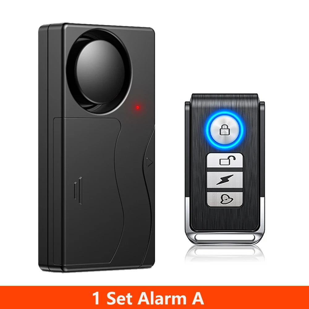 Awapow Wireless 110dB Vibration Bike Alarm with Remote Anti-Theft Home & Window Security