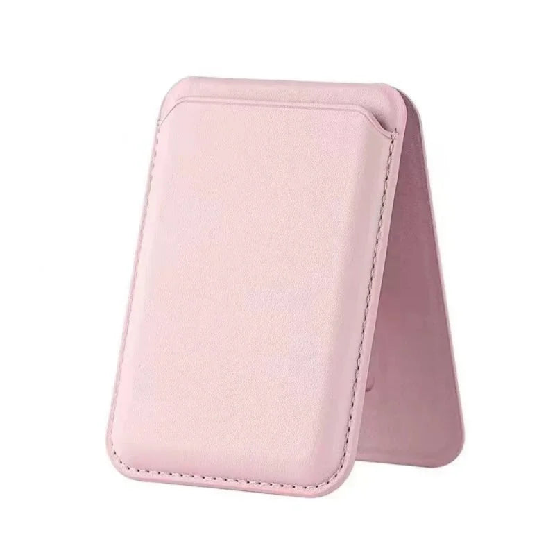 Strong Magnetic Leather Wallet Case with Hidden Stand for MagSafe – Card Holder Cover for iPhone 15 Pro Max, 14 & 13 Pro Max