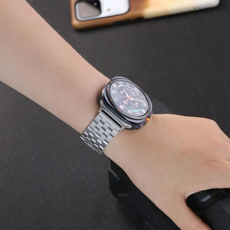 Stainless Steel Band for Samsung Galaxy Watch Ultra 2025 – Metal No-Gap 47mm Bracelet Strap