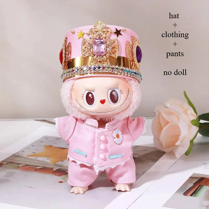 G-Dragon Labubu Baby Clothes 17cm Vinyl Plush Doll Outfit – Cute Suit Pendant for Doll Keychains