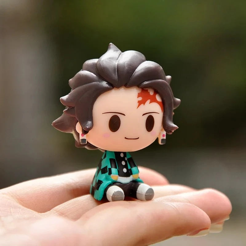Demon Slayer Kimetsu No Yaiba Action Figures – Tanjirou, Nezuko & Zenitsu Anime Model Toys & Gifts