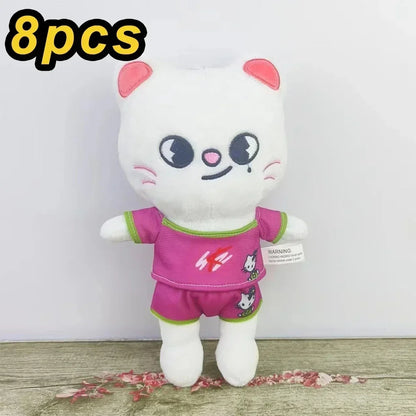 20cm Kawaii Skzoo Plush Toy Set – 8pcs Cartoon Stuffed Animals for Kids, Room Decor & Gifts