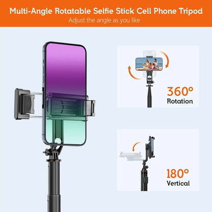 130cm Selfie Stick Tripod – Portable Retractable Smartphone Tripod Stand with Wireless Remote Control