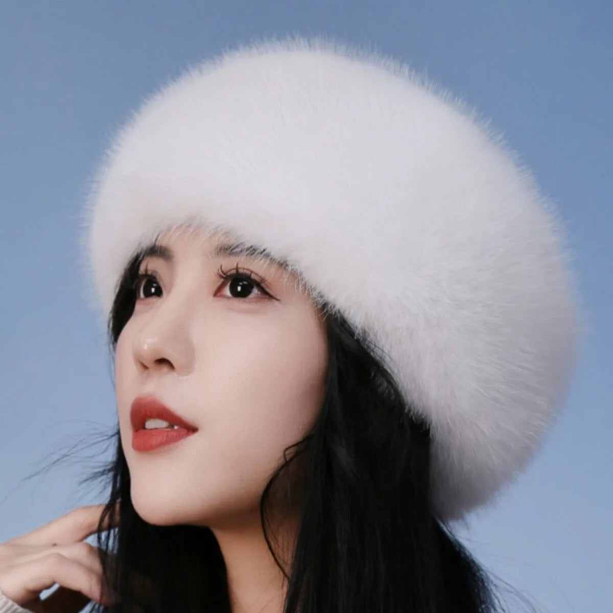 Fashion Fluffy Faux Fur Winter Hat – Women’s Warm Ear Protection Ski & Snow  Headband Cap
