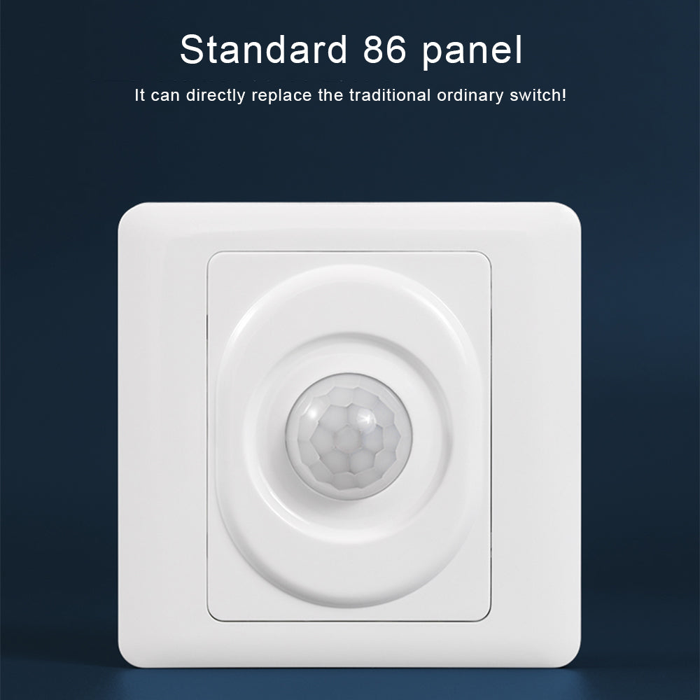 AC 220V LED PIR Motion Sensor Light Switch, Infrared Human Detection, Auto On/Off for Corridor & Staircase