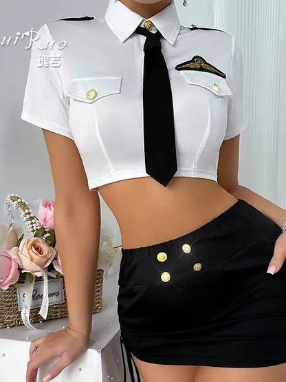 Women's Slim Fit Shorts Set - Elegant Bodycon Short-Sleeve Top & Shorts Nightclub Outfit