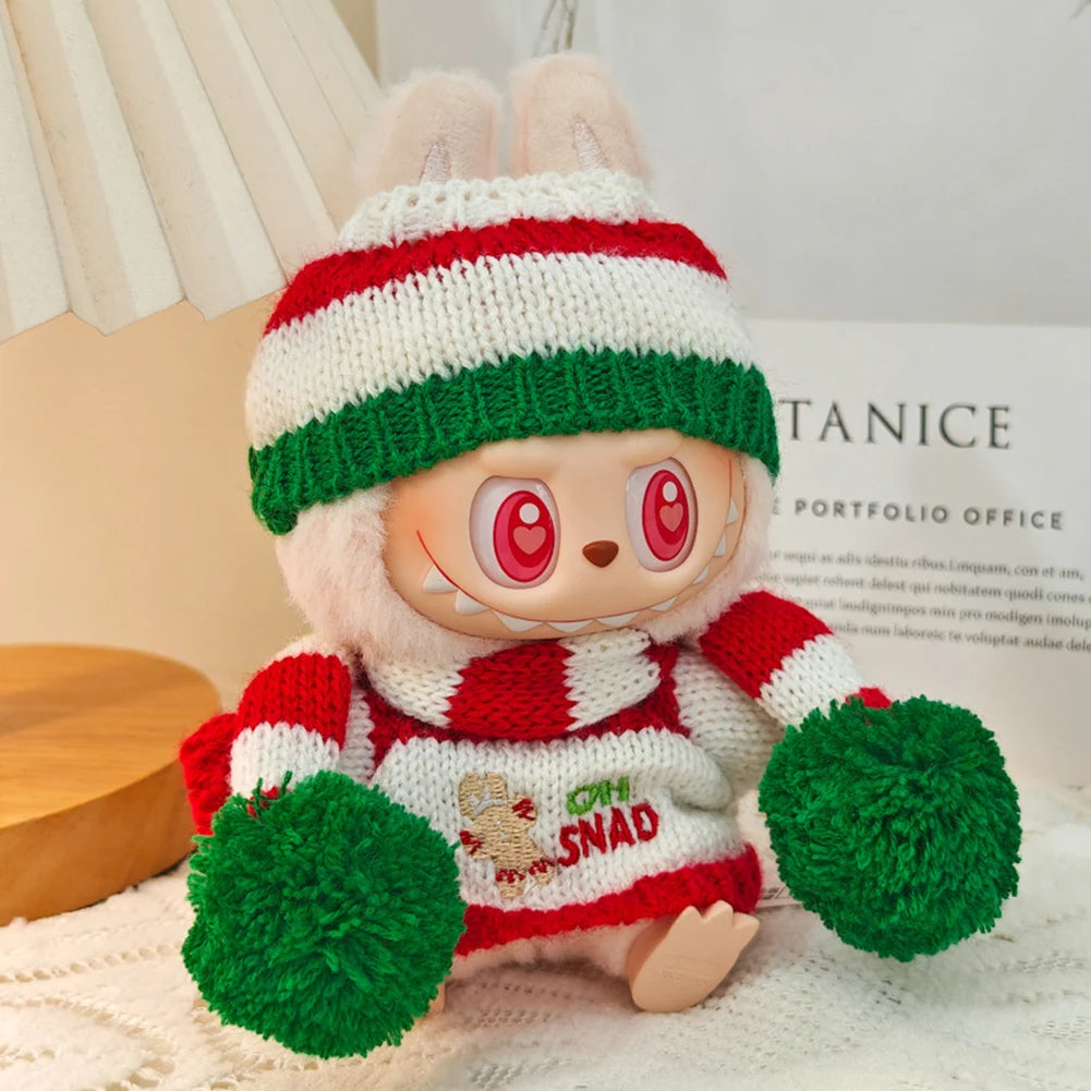 Labubu Anime Plush Doll Figure – Sweetheart Vinyl Pendant, Kawaii Backpack Decoration, Kids Christmas Gift