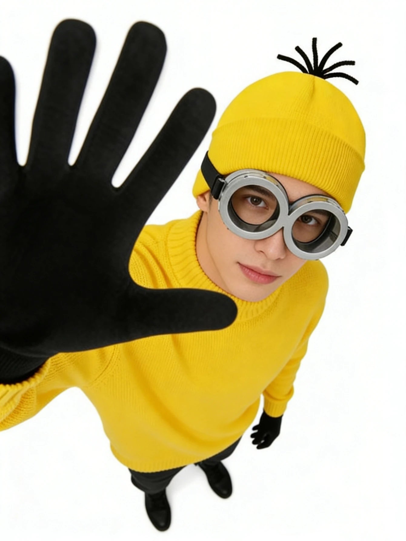 4-Piece Halloween Costume Set - Hat, Gloves & Glasses Strap Cosplay Party Accessories