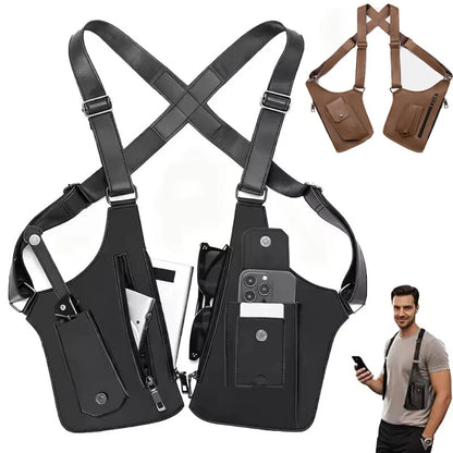 Men's Retro Underarm Bag - Multifunctional Outdoor Cycling & Hiking Shoulder Phone Bag