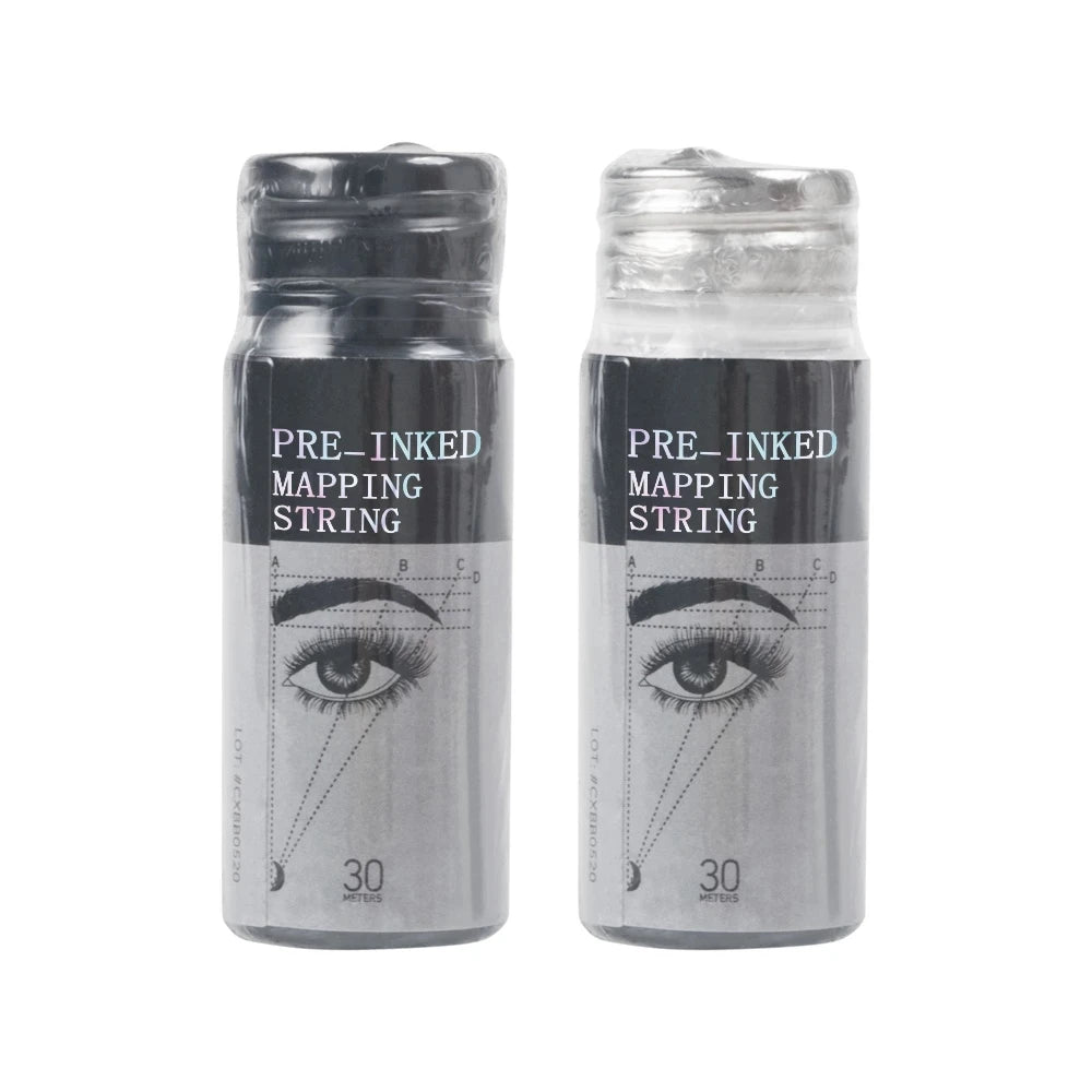 30m Pre-Inked Eyebrow Mapping String — Microblading & Semi-Permanent Makeup Positioning & Measurement Tattoo Tool