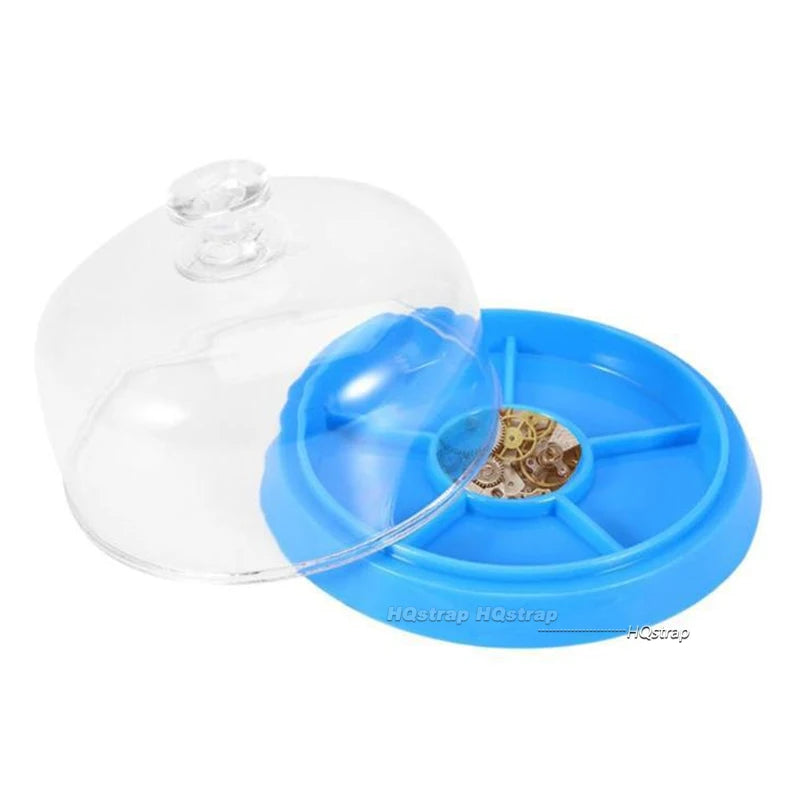 Watch Movement Dust Cover & Parts Holder Tray – Moistureproof Anti-Dust Storage Box for Watchmakers