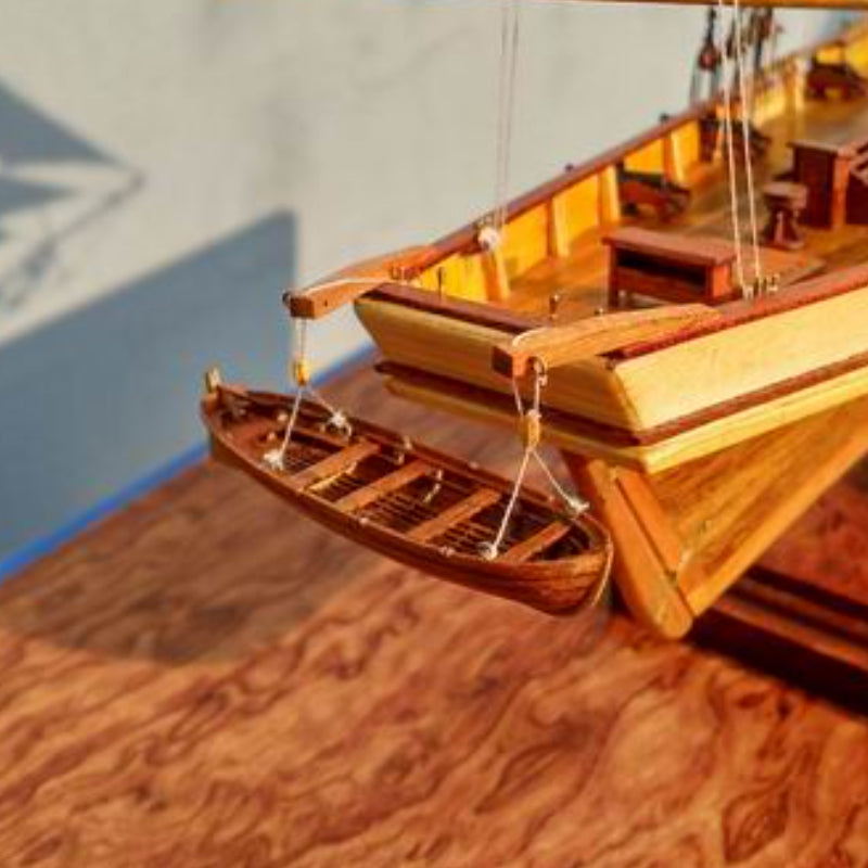 1/96 Mini Wooden Lifeboat Model Kit – Hand-Assembled Boat Toy
