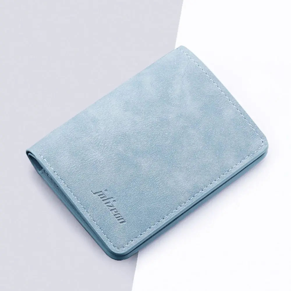 New Style Mini Thin Men's Wallet: Card Holder Purse Coin Pouch - Short Vertical PU Leather Wallet for Change and Money