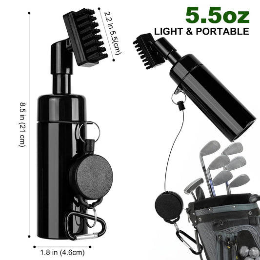 Golf Club Head Cleaning Brush – U/V-Shaped Groove Cleaner with Retractable Buckle