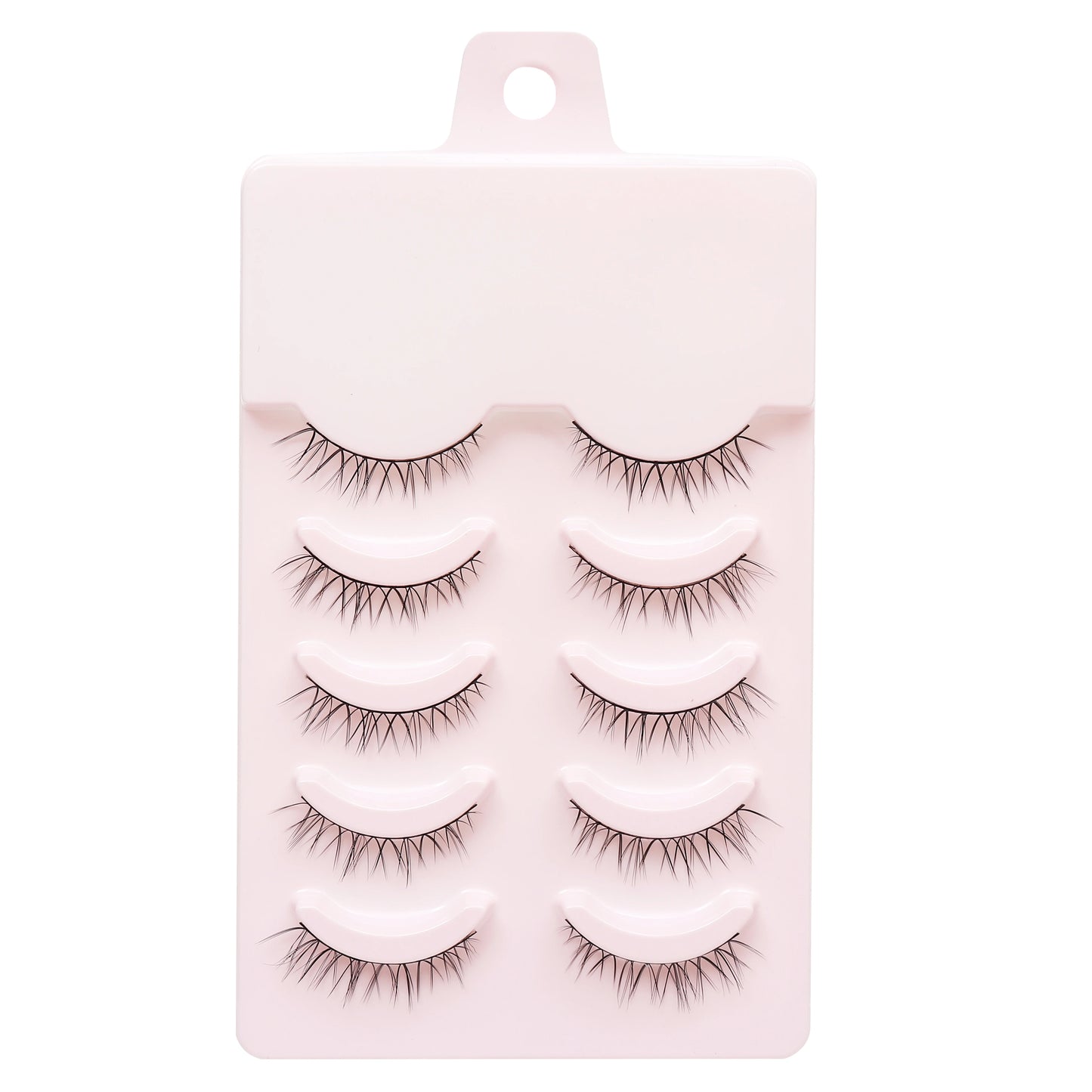 5 Pairs Manga Style Cosplay False Eyelashes – Soft Natural Short Mink Strip Lashes with Clear Band
