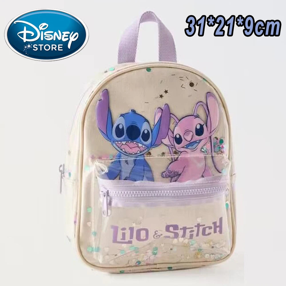 Disney Blue Stitch Plush Backpack – Large-Capacity Cartoon Bag for Kids & Kindergarten Gift