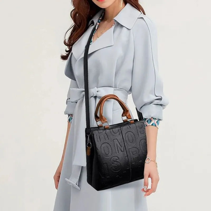 PU Leather Women’s Shoulder Crossbody Bag – Luxury Casual Large Capacity Travel Handbag