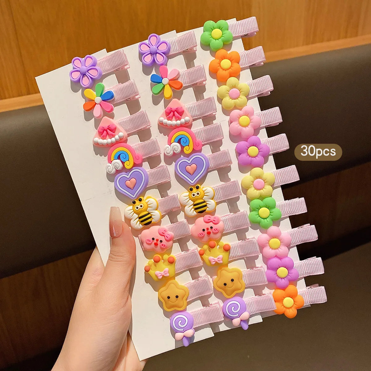 30PCS Cute Cartoon Hair Clips - Sweet and Stylish Hair Accessories for Girls, Everyday Hairstyles, and Casual Wear