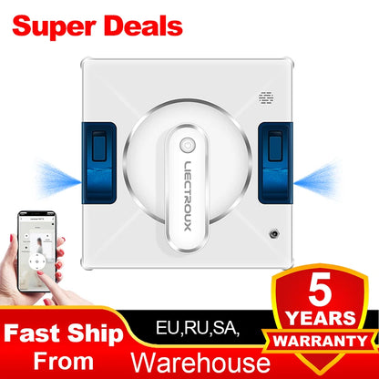 Liectroux YW509 Window Cleaning Robot - Dual Water Spray, Smart Navigation, Laser Sensor - For Home Glass, Floor and Wall Cleaning