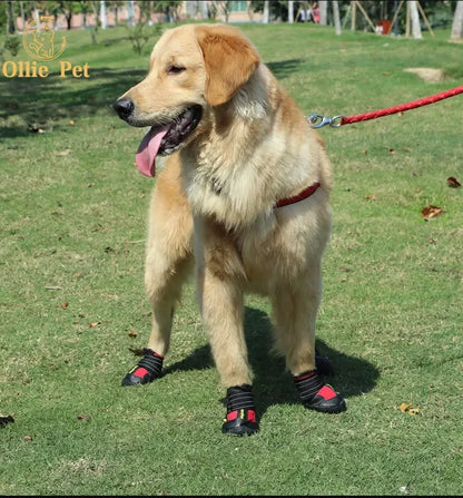 Dog Shoes Waterproof Rain Boots — Anti-Slip, Warm Snow & Reflective Protection for Small and Large Pets