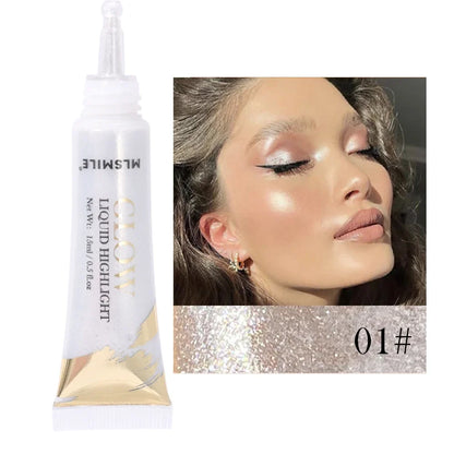 Liquid Highlighter Makeup – Pearlescent Face & Body Contour Glow, Brightening Bronzer Shimmer Illuminator Cosmetics