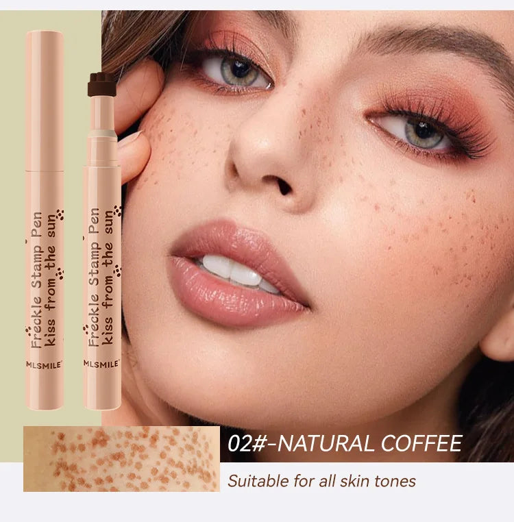Waterproof Freckle Pen - Natural Fake Freckles Makeup Dot Spot Marker for Women Light & Dark Brown