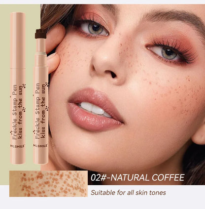 Waterproof Freckle Pen - Natural Fake Freckles Makeup Dot Spot Marker for Women Light & Dark Brown
