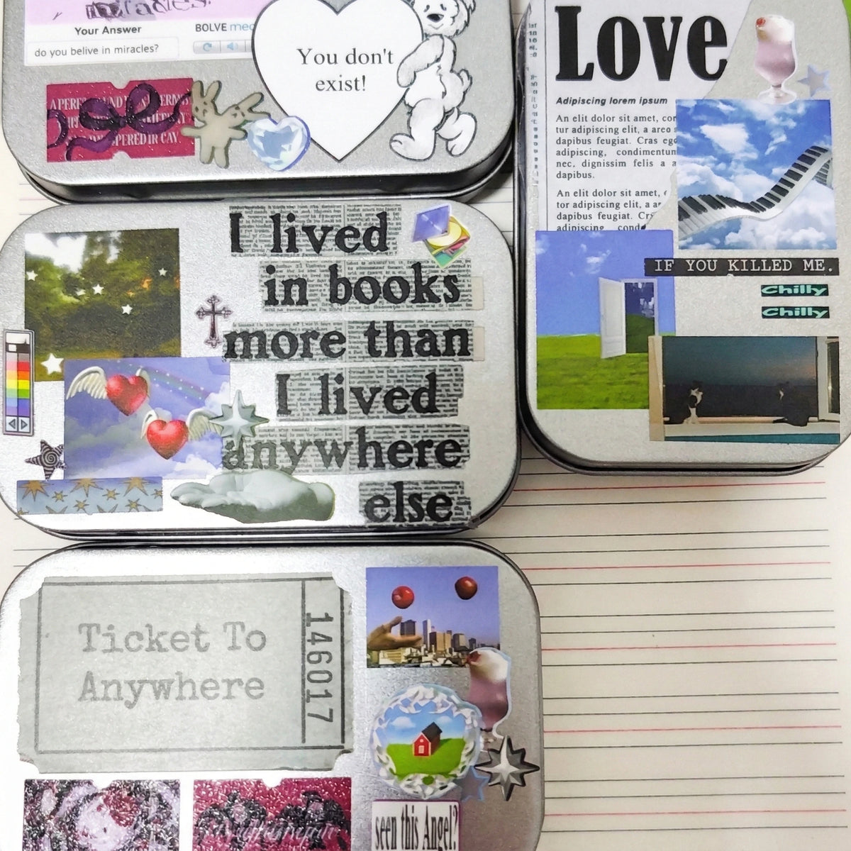 8-Sheet Y2K Dreamcore Sticker Set - Retro Weirdcore Die-Cut Stickers for Scrapbooks, Journals, Diaries, and Collages