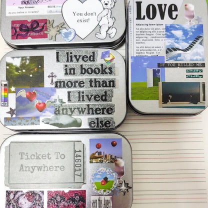 8-Sheet Y2K Dreamcore Sticker Set - Retro Weirdcore Die-Cut Stickers for Scrapbooks, Journals, Diaries, and Collages