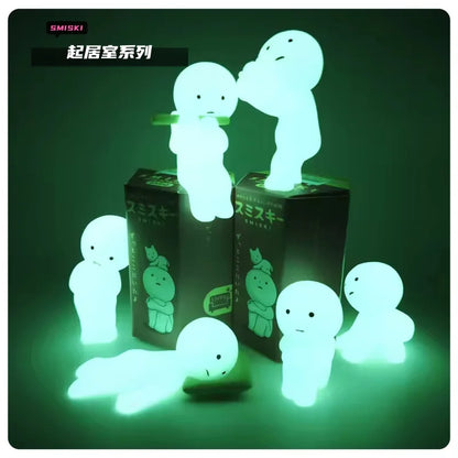 Smiski Living Room Series Glowing Elf Blind Box – Cute Luminous Doll Desk Decoration & Surprise Toy Gift